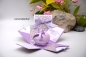 Preview: Explosionsbox Hochzeit ca. 7x7x7cm personalisierbar | Geldgeschenk | Zierschachtel | Motiv: floral | lavendel lila weiß | Art. Nr. 03020406